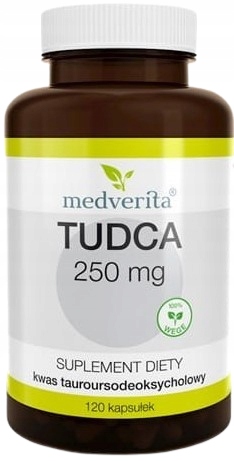 Tudca 250mg 120 kapsułek Wątroba Żółć Przeciwzapalne Antyoksydant Medverita