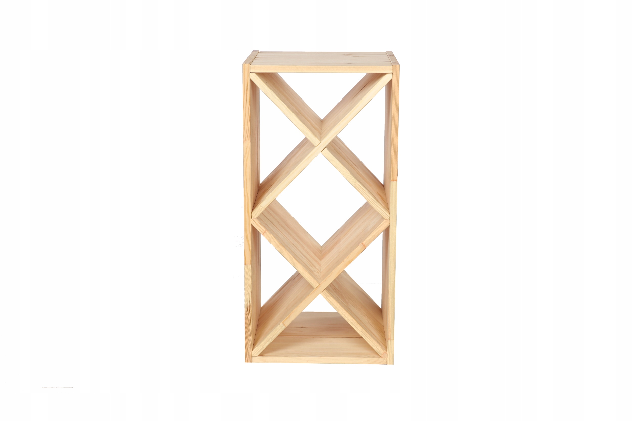 Modułowy Regał na Wino RW61(Półki X2) Naturalny Wysokość produktu 60 cm