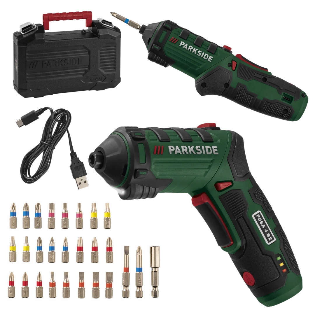 Wkrętarka Parkside zasilanie akumulatorowe 4 V, Pssa 4 B2 4V