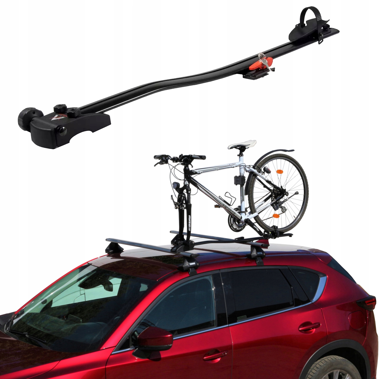 BAGAŻNIK ROWEROWY NA DACH ZA WIDELEC NA ROWER AGURI MARATHON BASIC BLACK