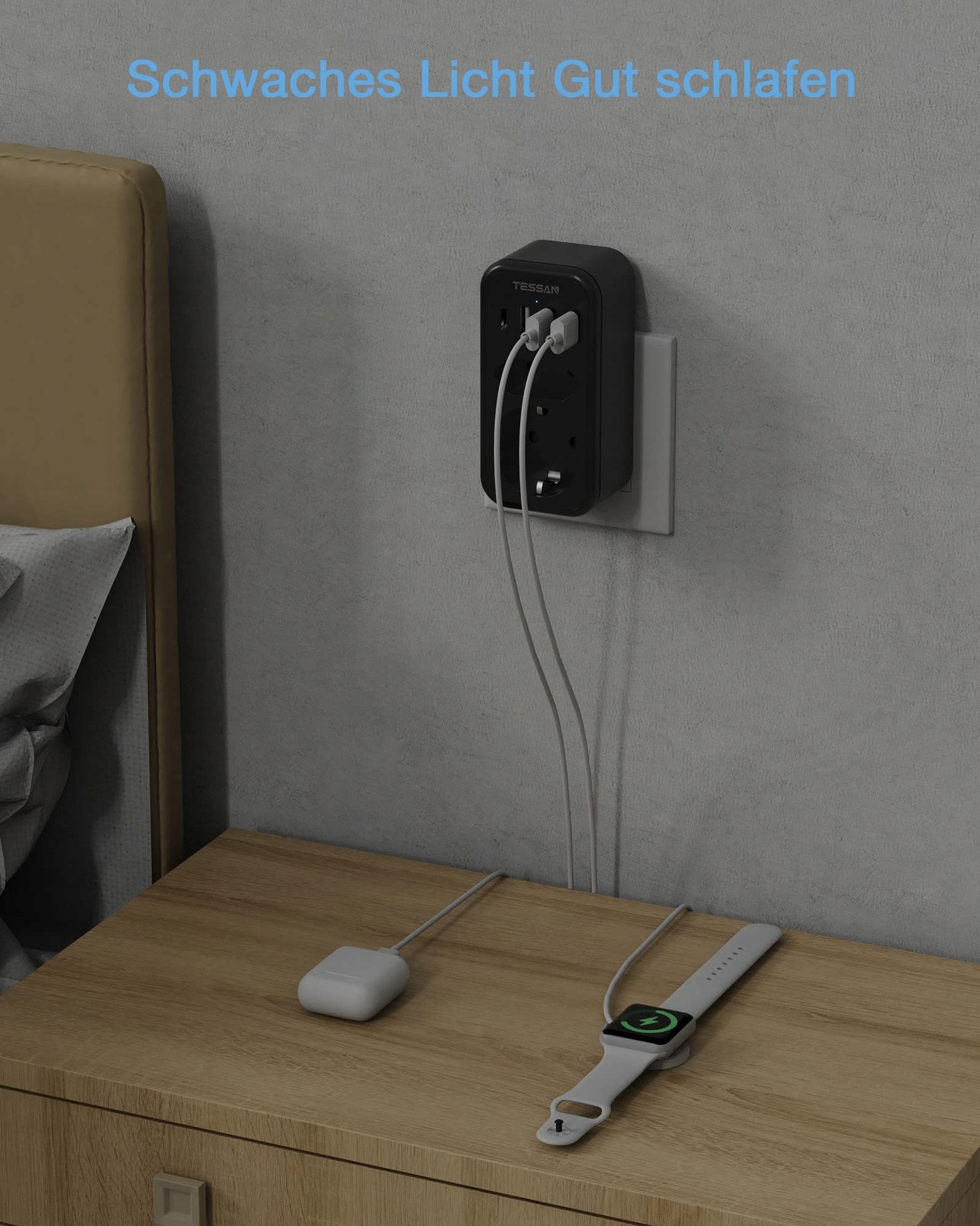 TESSAN Adapter Gniazdka Kostka USB C Ładowanie CZ — miniatura 6