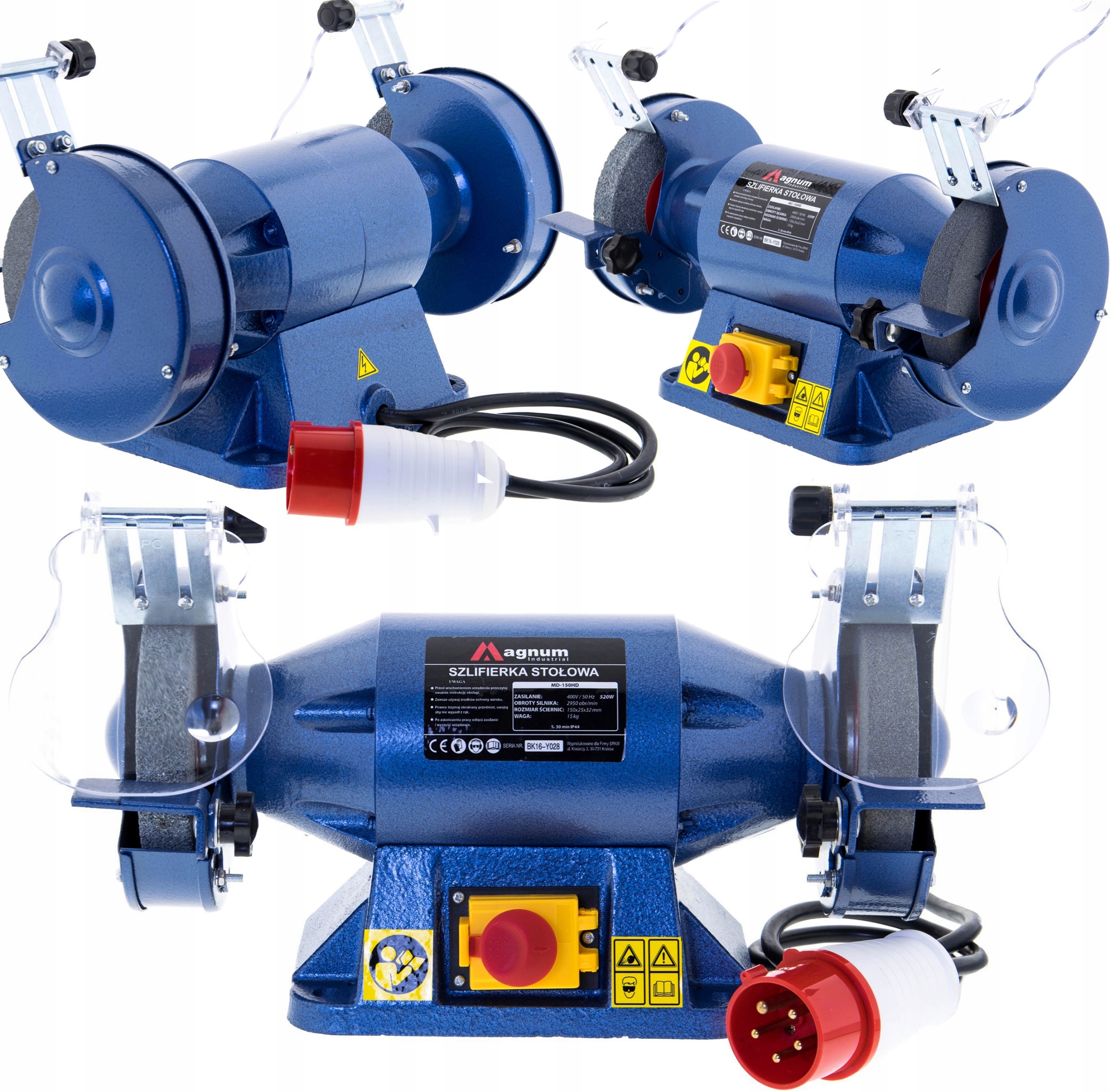 Profesionální Stolní Bruska Magnum 150HD 150 MM 520 W Profi 400 V