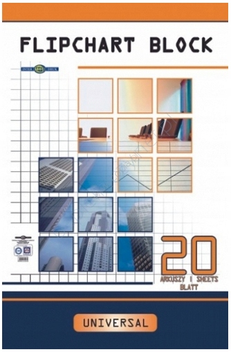 BLOK DO FLIPCHARTÓW 100X64 CM 20 GŁADKI INTERDRUK 5902277174475