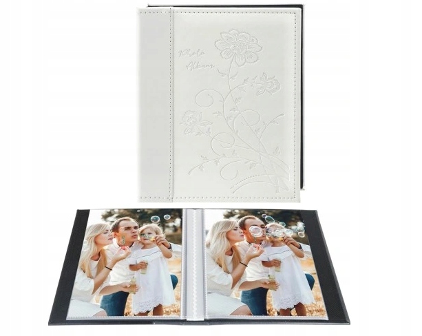Lniane Mini Albumy Fotograficzne 10x15, Zestaw Mieści 100 Zdjęć - Biały