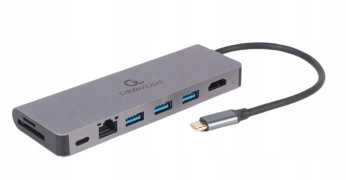 Gembird Hub Usb-c do Hdmi 1xUSB-C GbE 2xUSB-A Card Pd