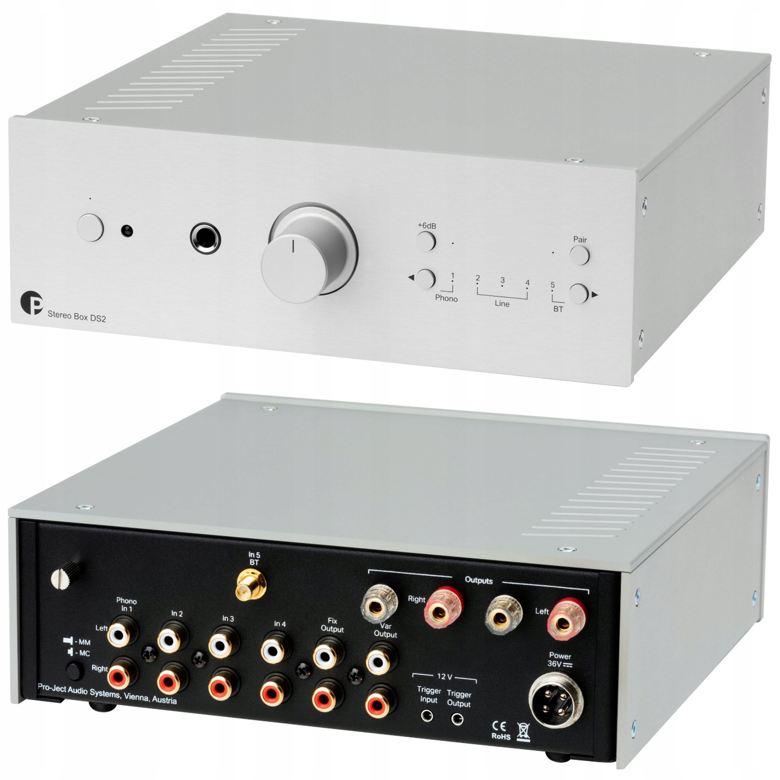 PRO-JECT STEREO BOX DS2 WZMACNIACZ ZINTEGROWANY BT Kod producenta PJSBOXDS2-SLV