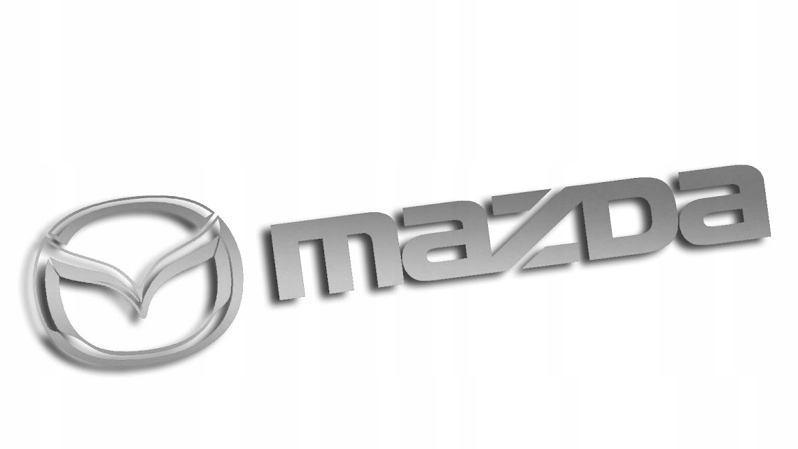 

Wycinana naklejka Mazda srebrna