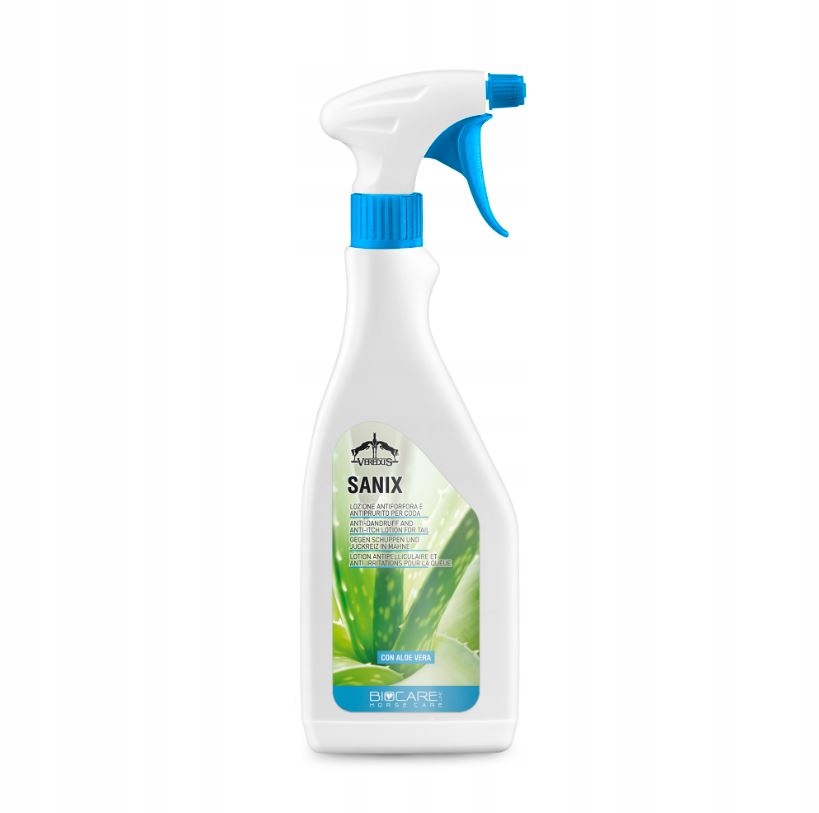 Spray przeciwłupieżowy dla koni Veredus Sanix łupież swędzenie 500ml spray