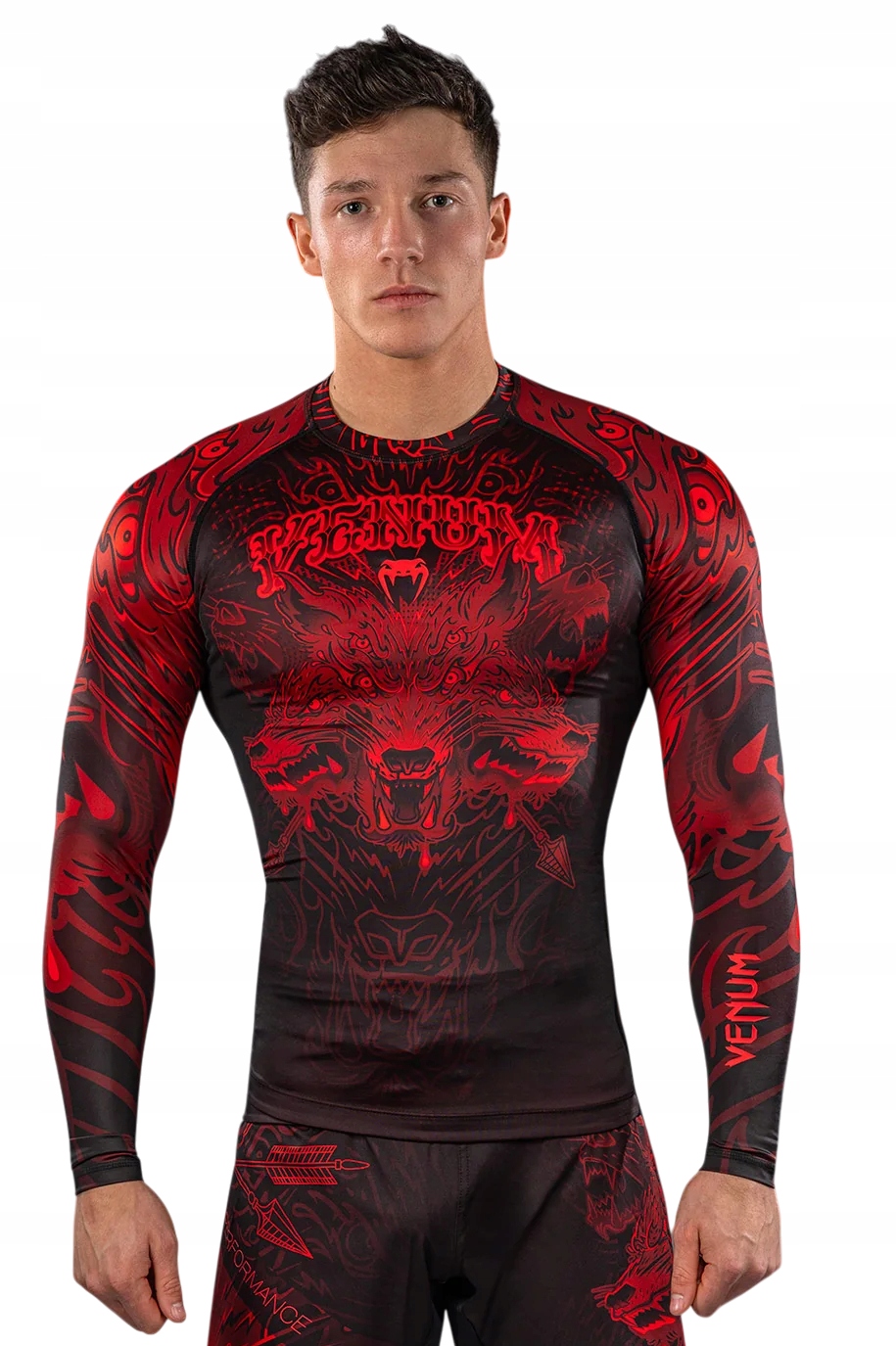 Venum Rashguard Dlouhý rukáv s dlouhým rukávem Wolf Atak Black/Red M