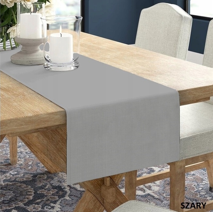 BIEŻNIK OBRUS GŁADKI MATOWY 40x220 SZARY Typ bieżnik