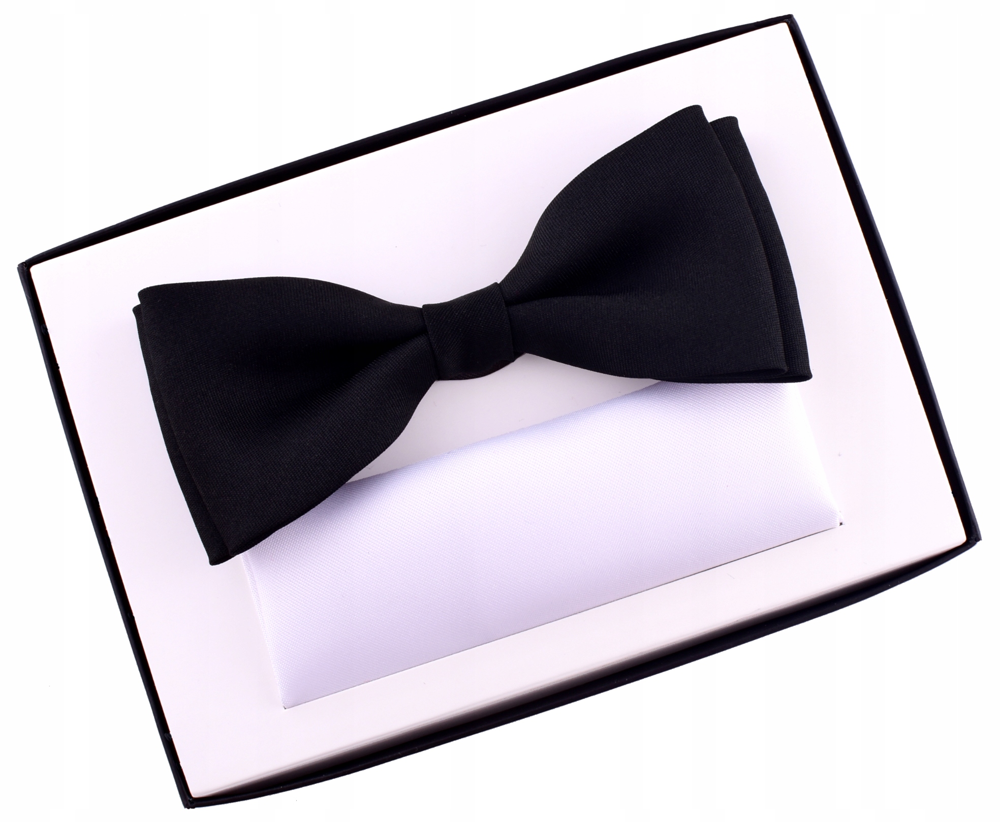 

Czarna Mucha Muszka Męska Klasyczna Z Poszetką