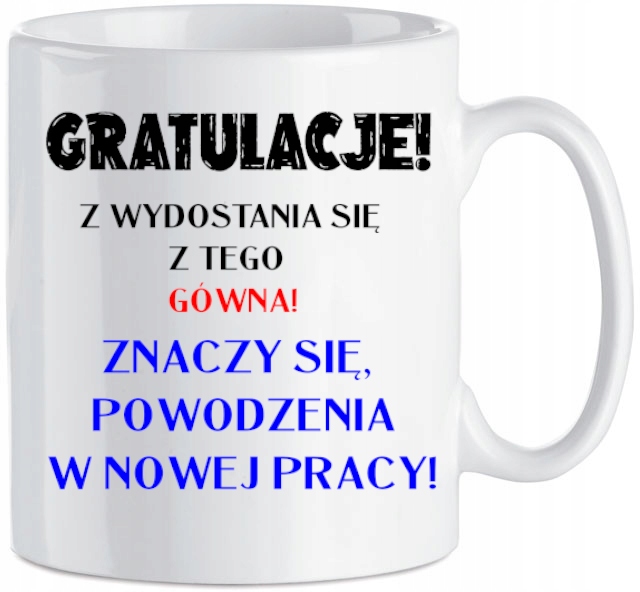 

Pożegnanie Odejście z Pracy Kubek nadruk