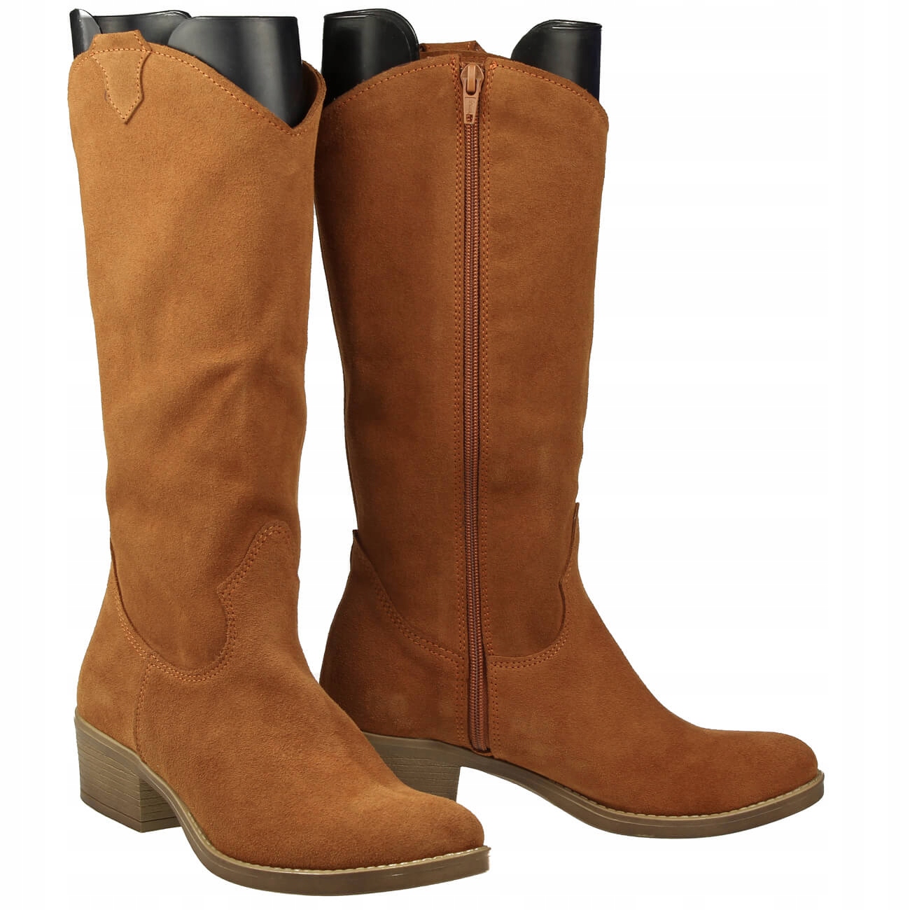 Damskie kozaki skórzane kowbojki Bastek Rude 38 Płeć kobieta