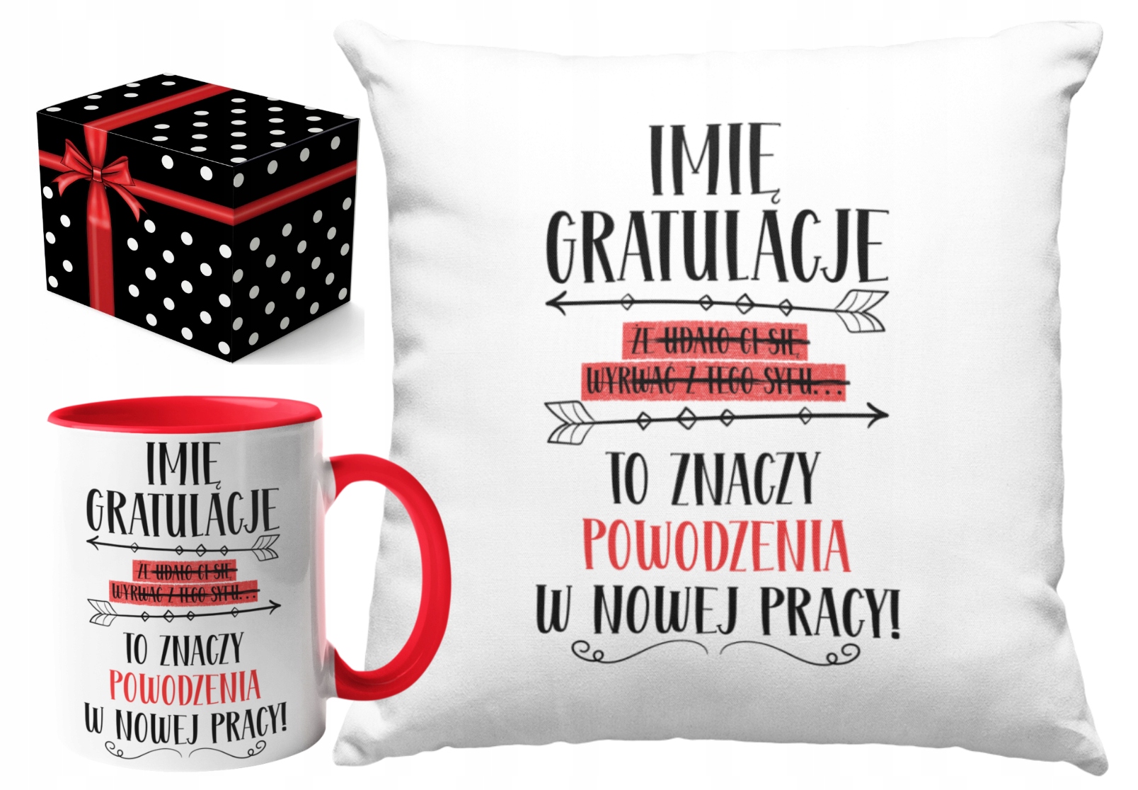Poduszka + Kubek Prezent na pożegnanie w pracy