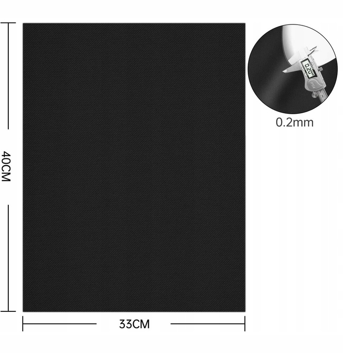 10 X MATA TEFLONOWA TACKA NA GRILL DO PIECZENIA Długość (cm) 40 cm