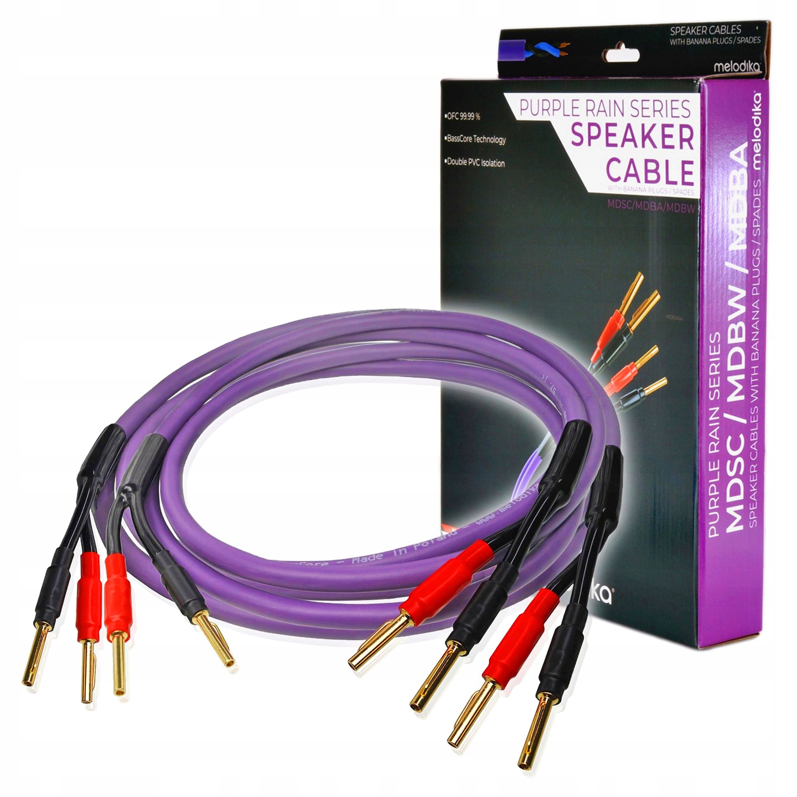 Melodika MDSC4020 Hlasníkové Káble Ofc 4N 2x4MM2 S Dĺžkou 2 m 2ks