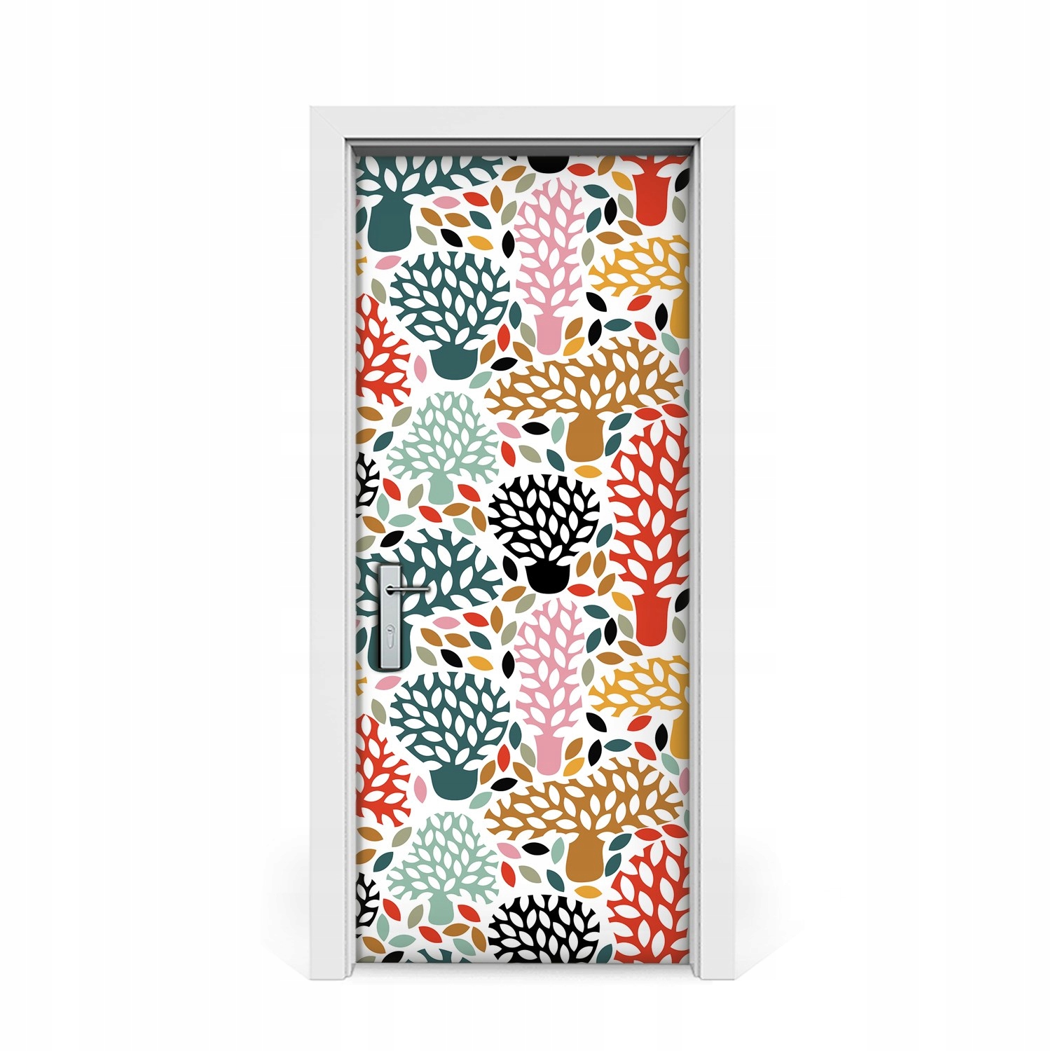 

Naklejka na drzwi okleina Doodle drzewa 85x205