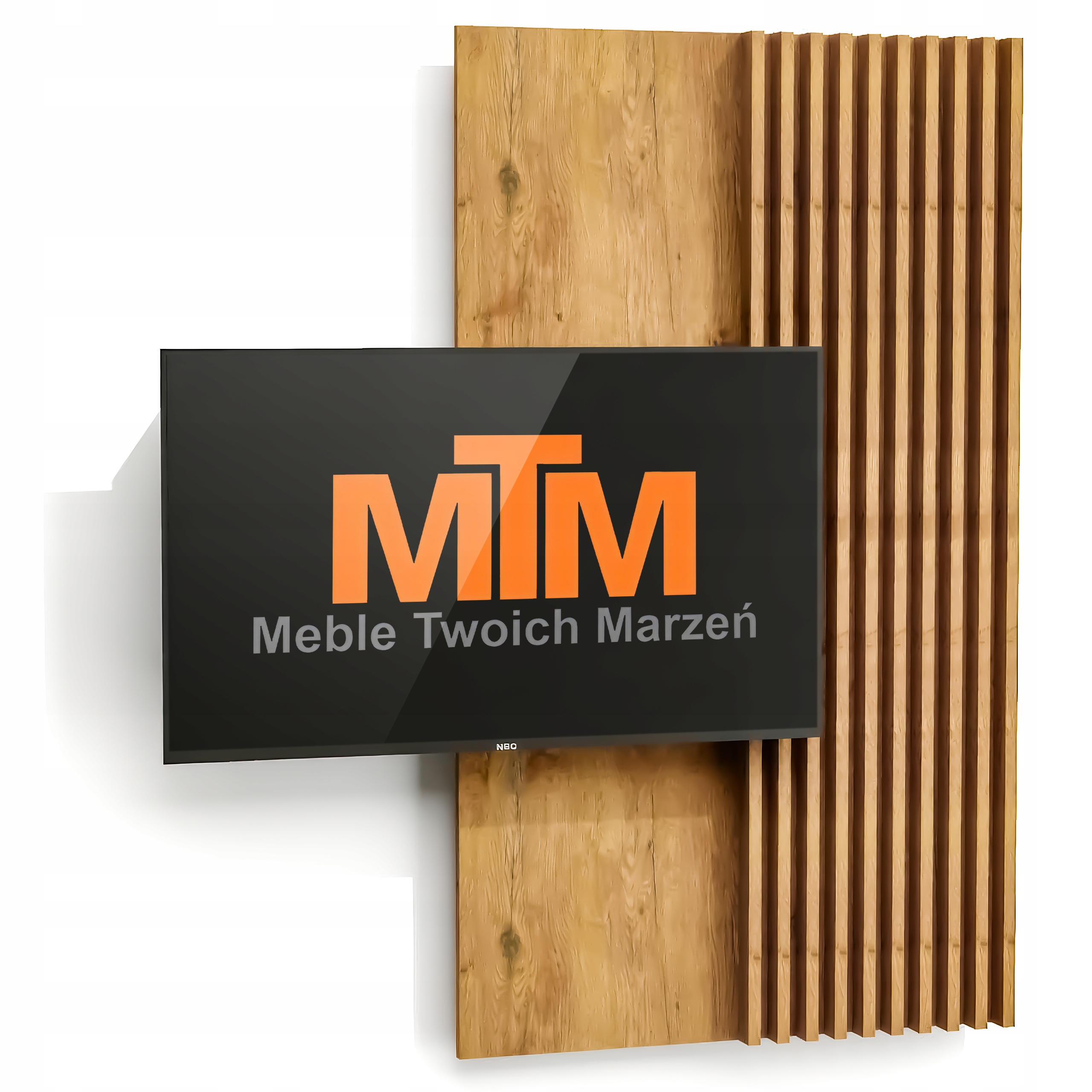 LAMELE NA PŁYCIE 80X138 ŚCIENNE ŚCIANA Z TV DĄB LANCELOT + DĄB LANCELOT