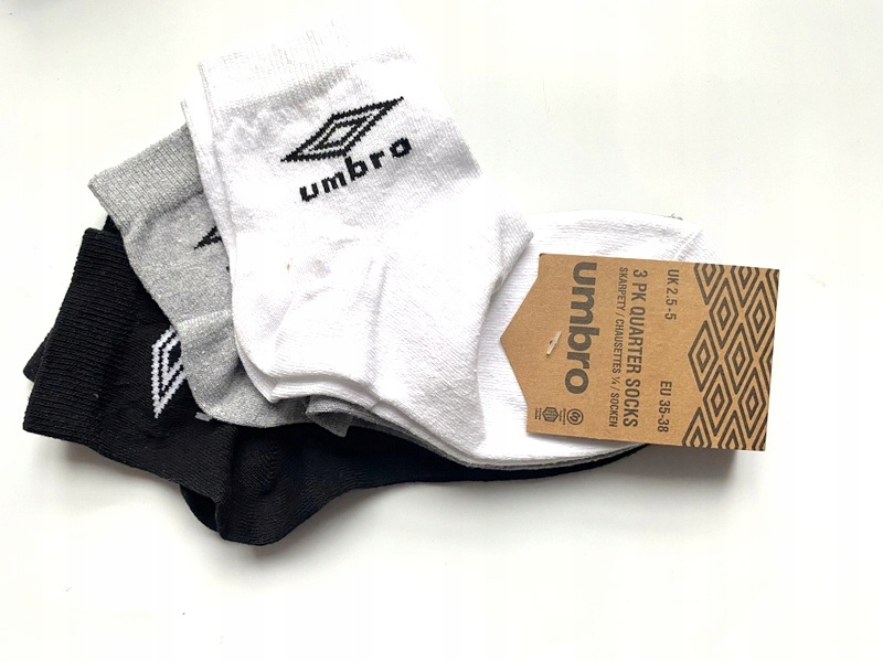 Skarpetki Stopki Umbro Quarter 35-38, 3-PAK