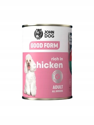 5 x John Dog Dobrá forma krmivo pro psy Kuře 400 g