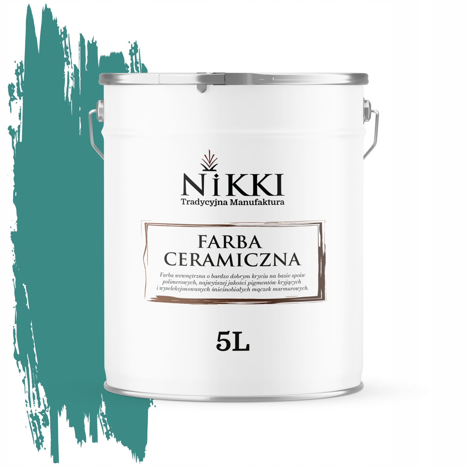 Keramická Stropná Farba Tyrkysová Tmavá H1421 Hlboká Matná 5 L