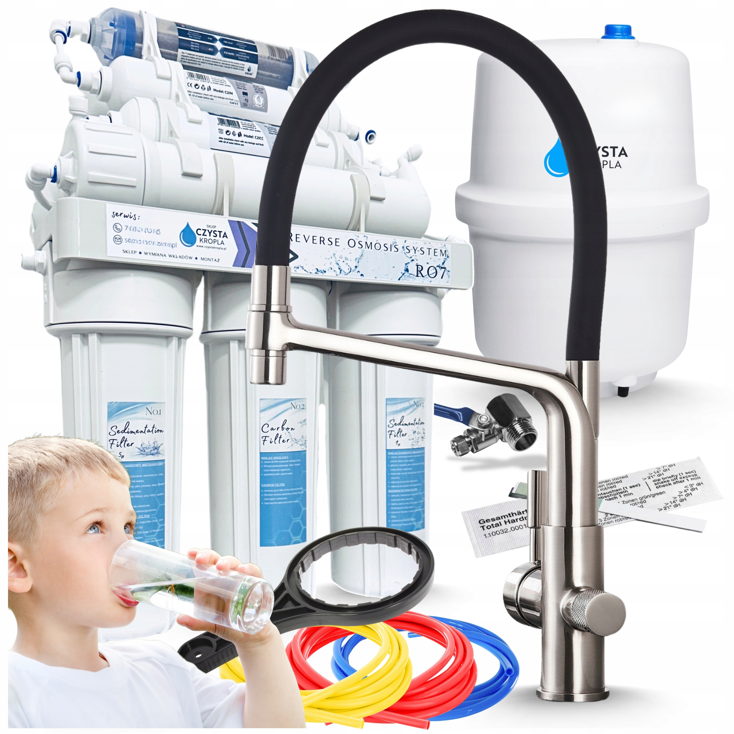 Filtr na pitnou vodu Systém změkčování čištění pod Dřez Set Baterie