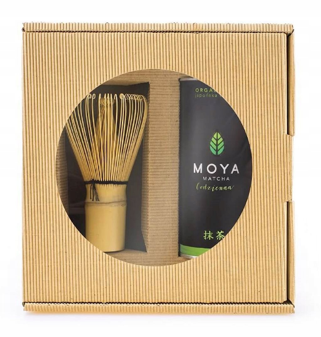 Moya Matcha Zestaw matcha codzienna Bio 30 g miotełka bambusowa Chasen