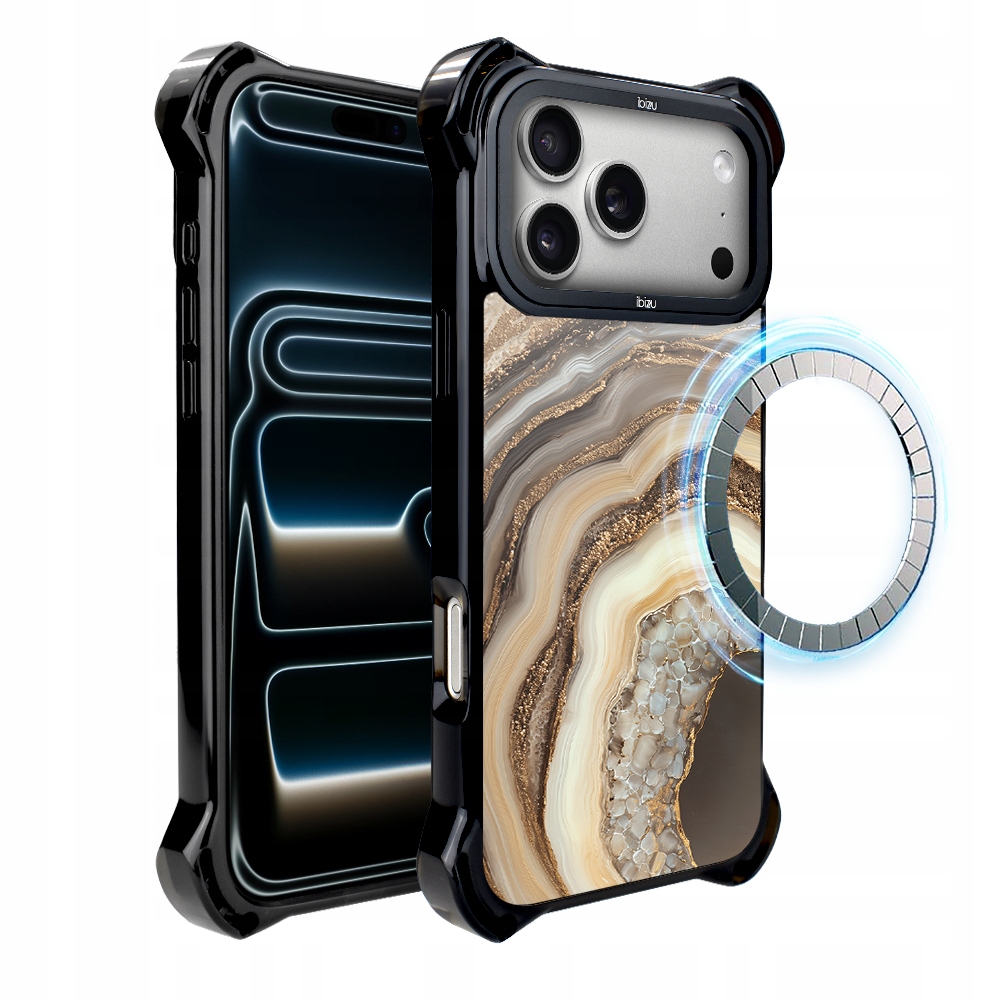 Pouzdro pro iPhone 17 Pro Ibizu DropGuard Ultra s MagSafe, Medový achát