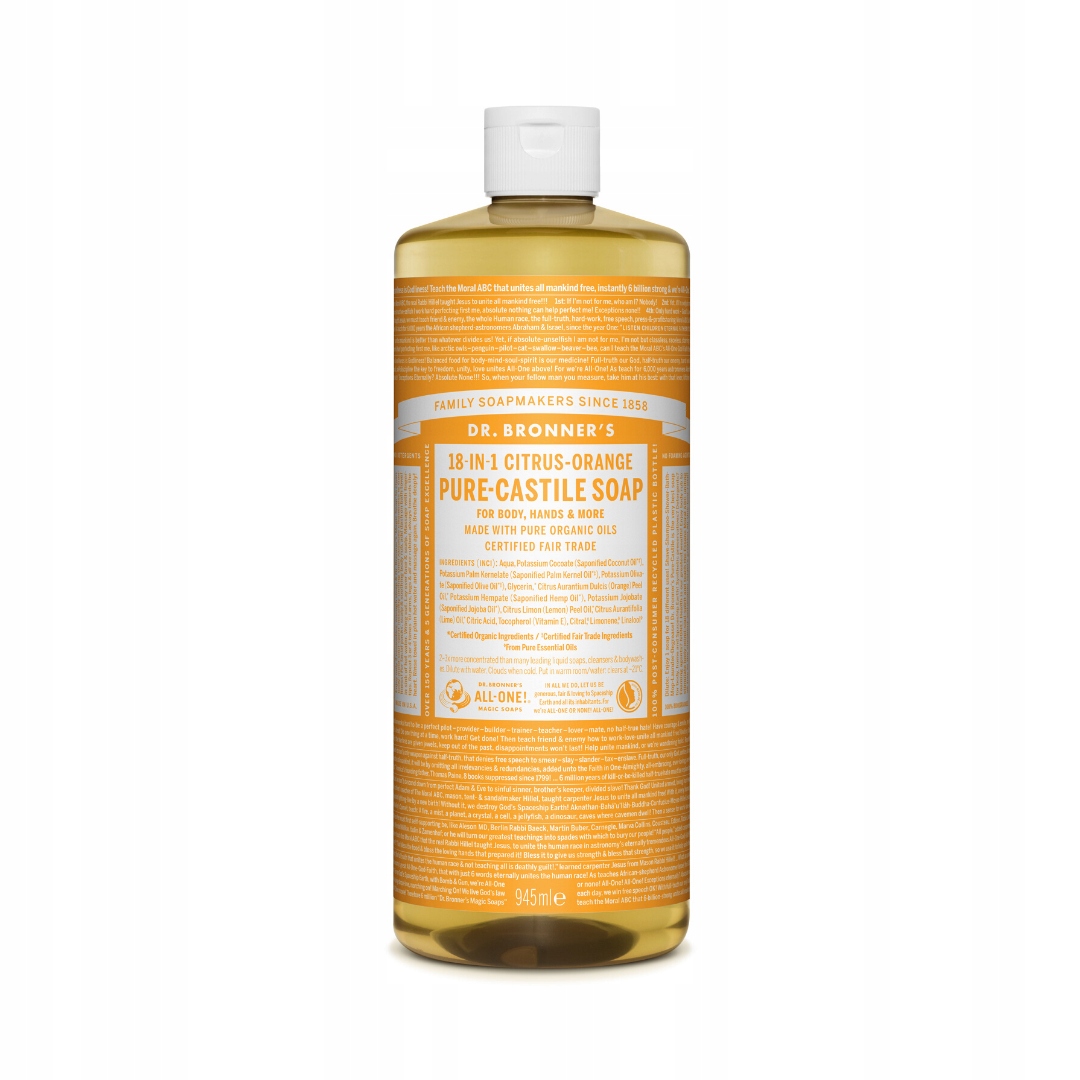 Mydło w płynie Dr. Bronner's Zitrus-orange All in One cytrusowe 945 ml