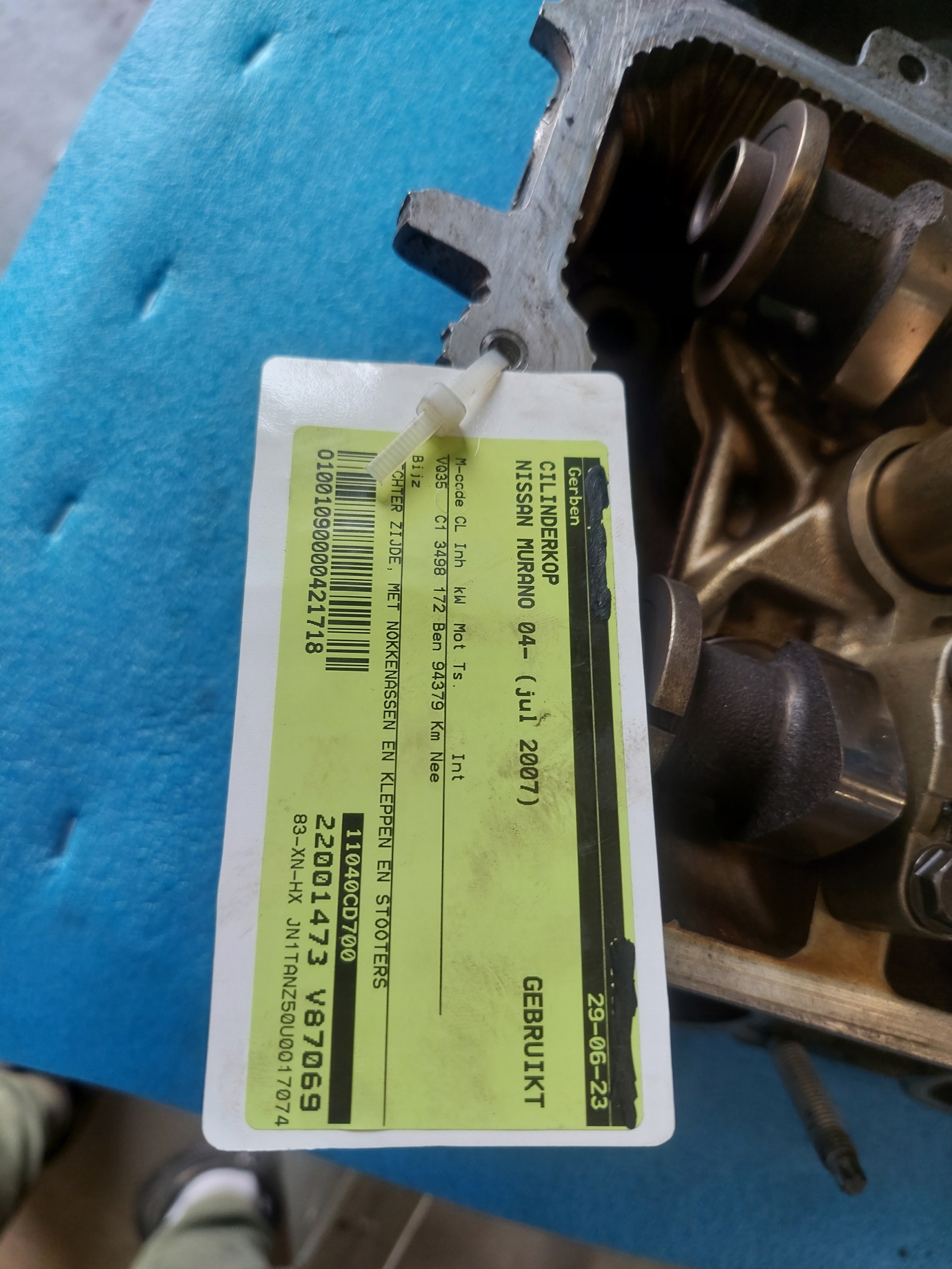 TESTATA NISSAN MURANO 3.5 V6,94.379 KM VQ35