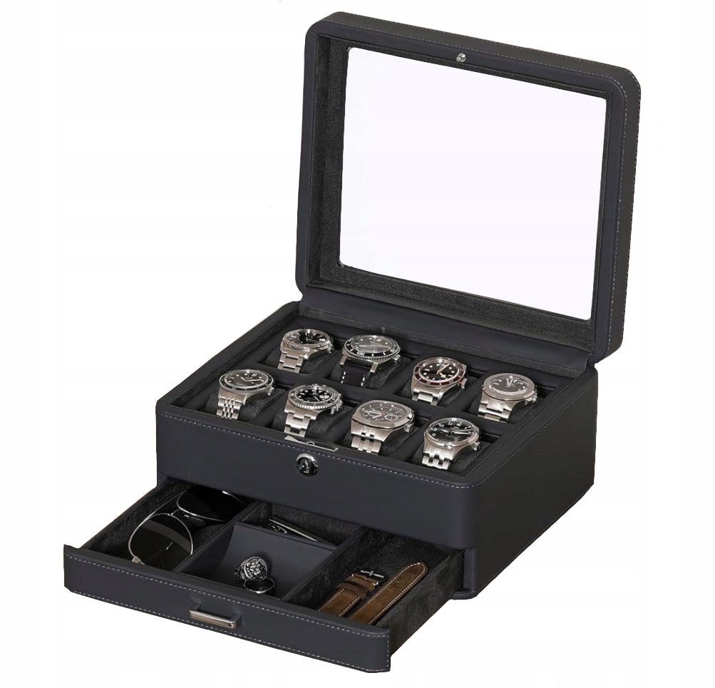 Krabička na hodinky s přihrádkami, krabička Rothwell