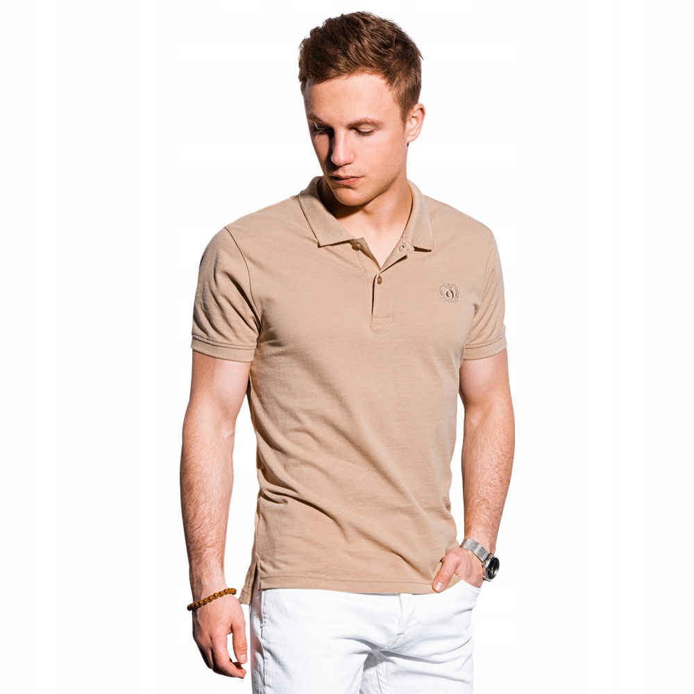 

Koszulka męska polo klasyczna S1374 beżowa XXL