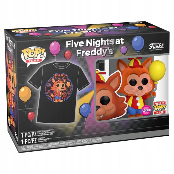 Freddy FNAF Foxy Koszulka Flocked Balloon POP L Marka inna
