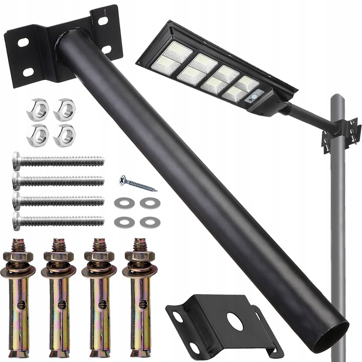 LAMPA SOLARNA LATARNIA MOCNA LED ULICZNA Z CZUJNIK Panel + PILOT Zewnętrzna Stopień ochrony IP IP65