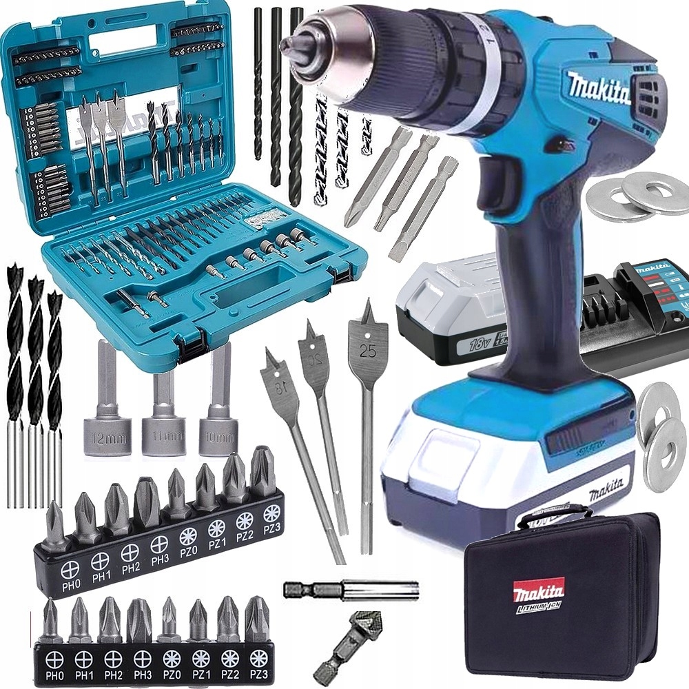 

Makita Wkrętarka 18V 2x1,5Ah HP457DWE zest.Makita