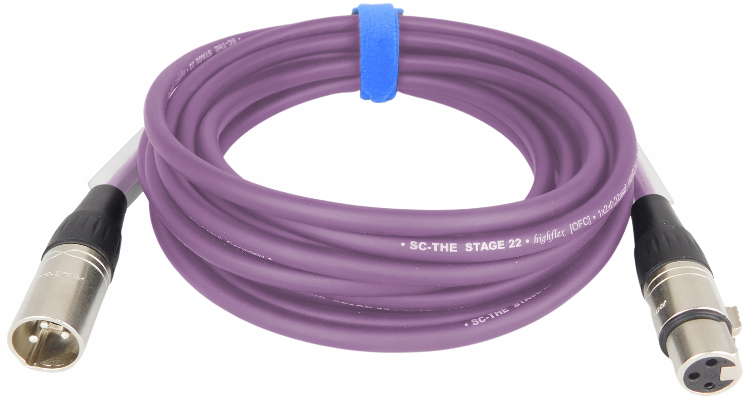 Kabel Sommer Stage Kabel Fioletowy Mikrofonowy Xlr 4m