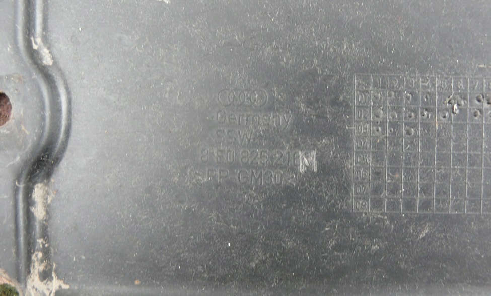 blende abdeckung unterfahrschutz rechts rechts heck AUDI A4 B6 B7