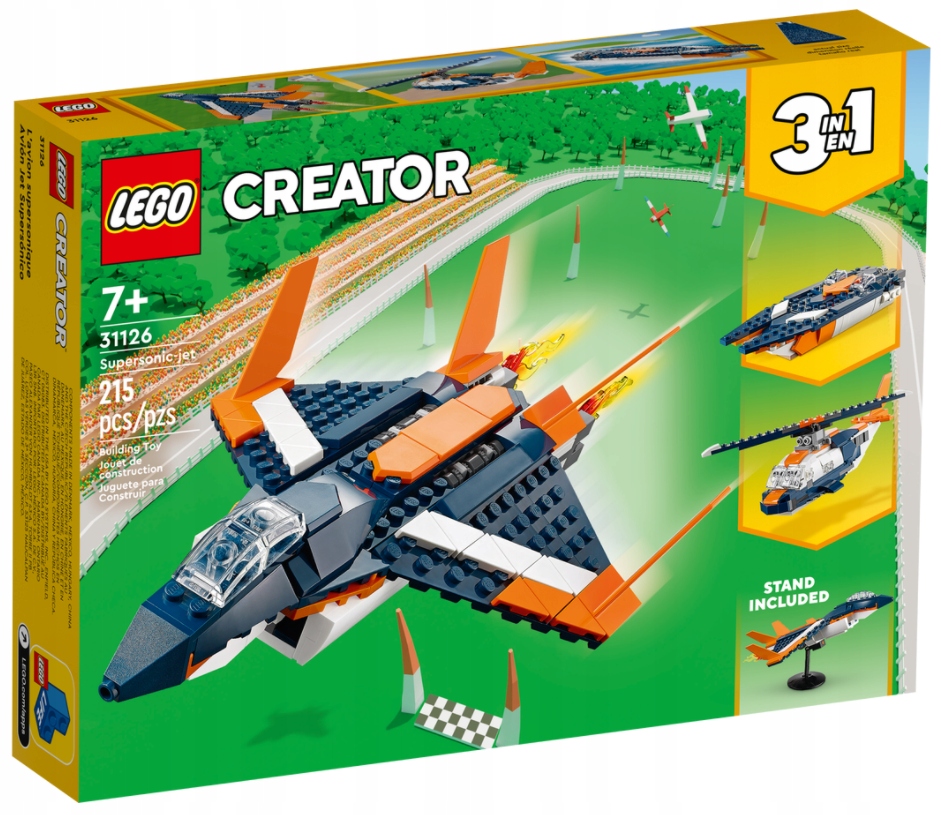 

Lego Creator 31126 Odrzutowiec Jet Samolot 3w1 7+