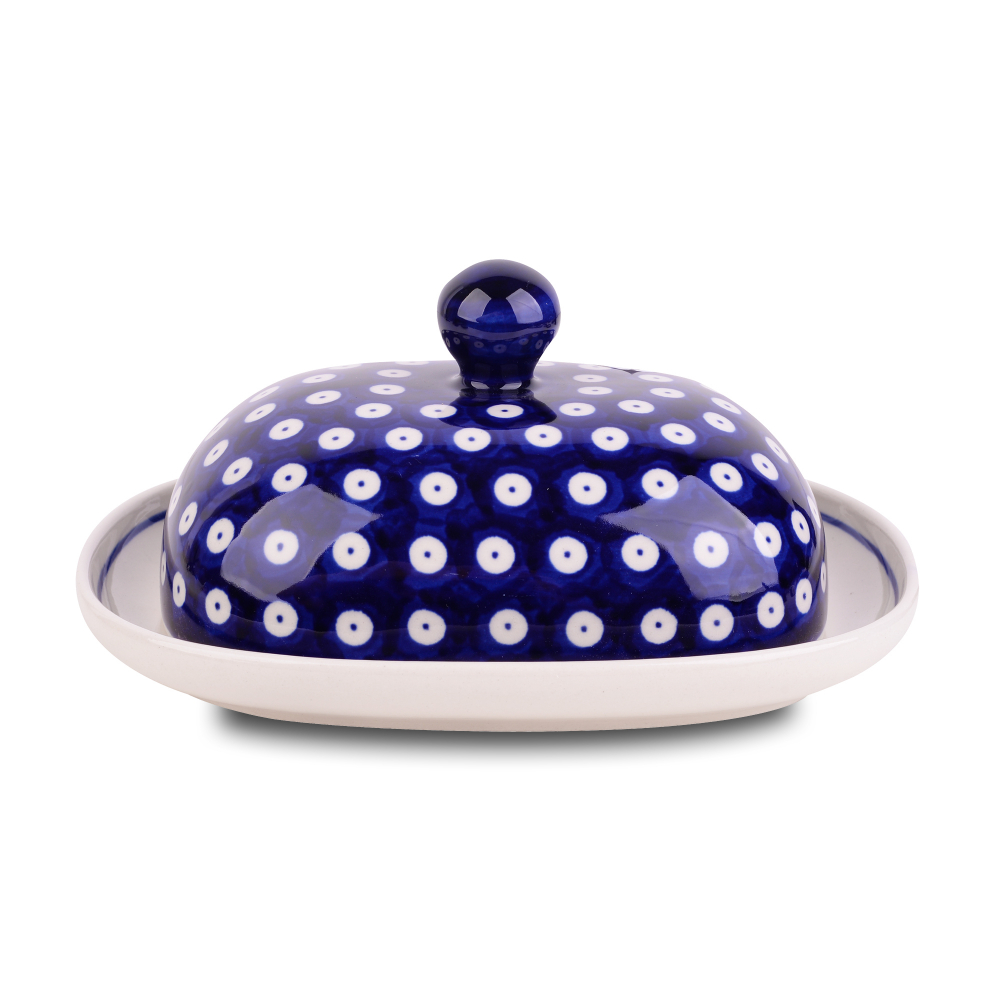 

Maselniczka maselnica Bolesławiec ceramiczna dek42
