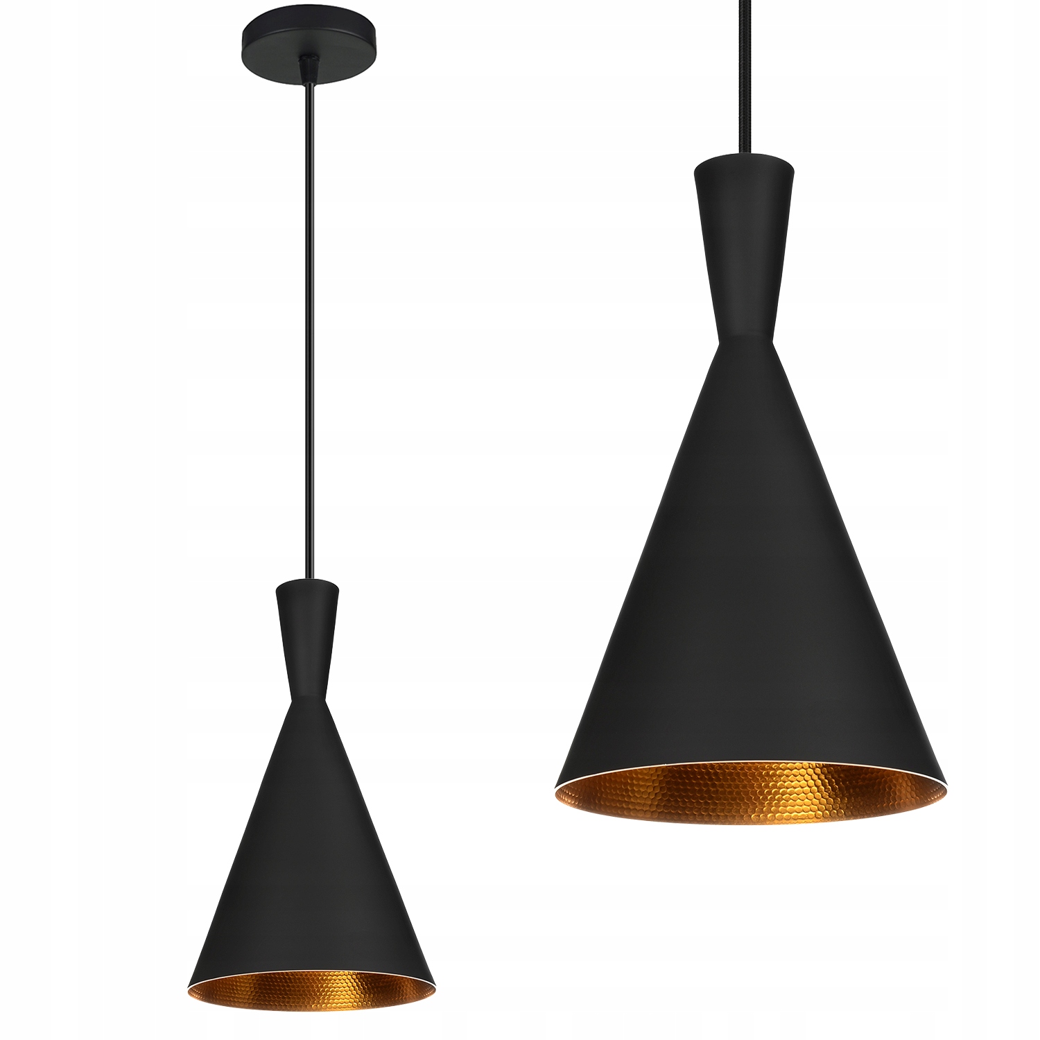 Lampa sufitowa wisząca Edison Loft Gold E27 LED