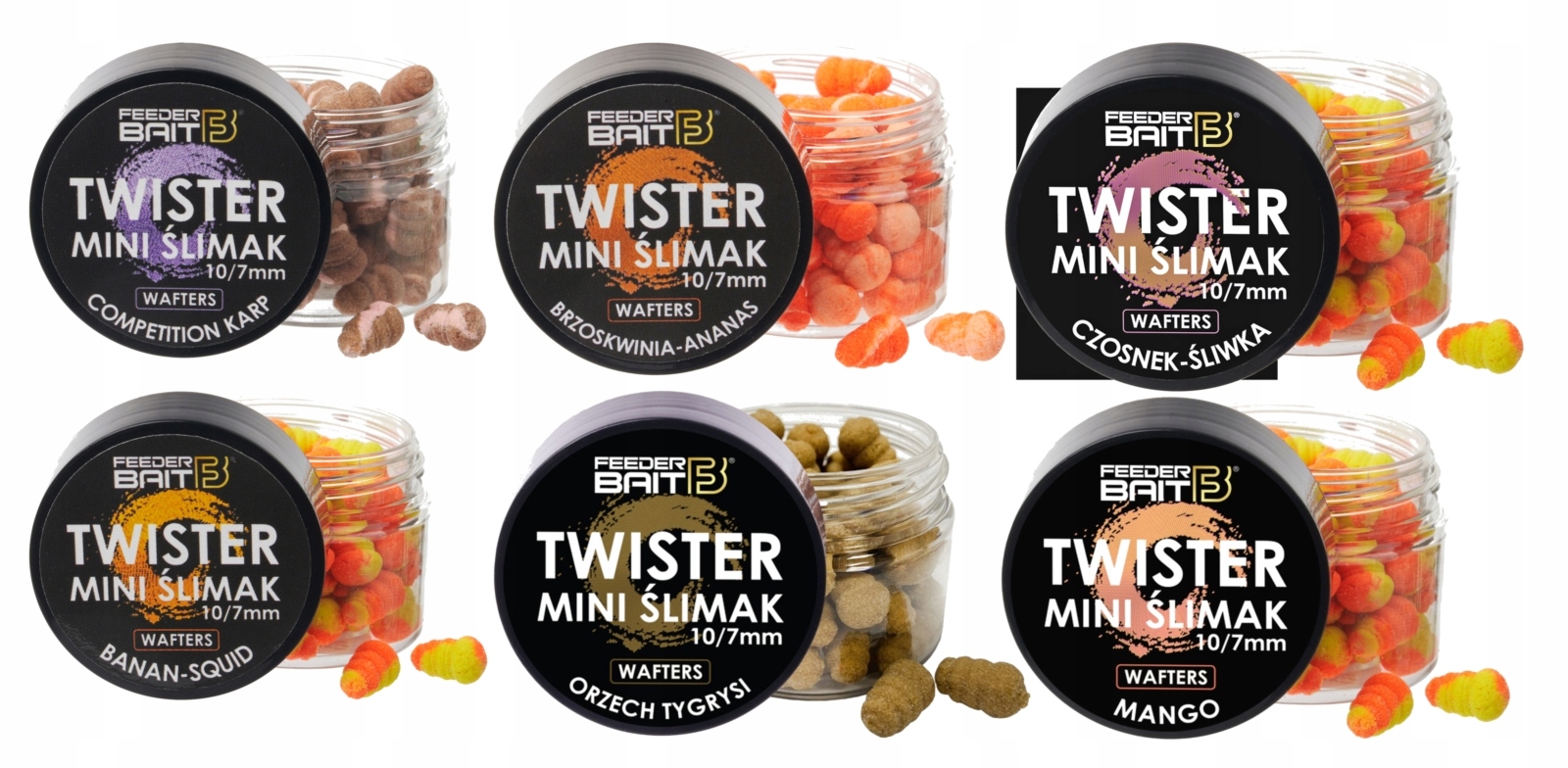 Feeder Bait Zestaw Ślimak Wafters 10/7mm Sweet Mix