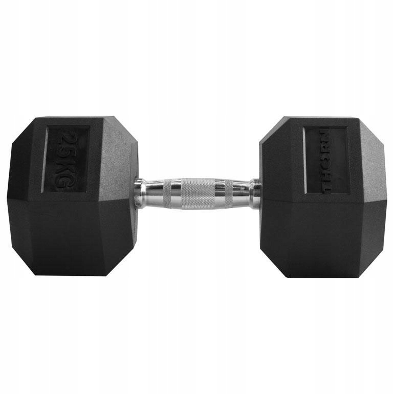

Hantel stalowy Thorn+Fit Hex Rubber 25 kg