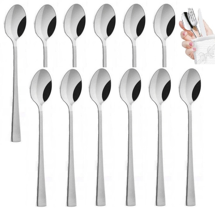 AMEFA 12 SZTUĆCE ATLANTIC ŁYŻECZKI DŁUGIE KAWY LATTE DESERÓW LODÓW ZESTAW