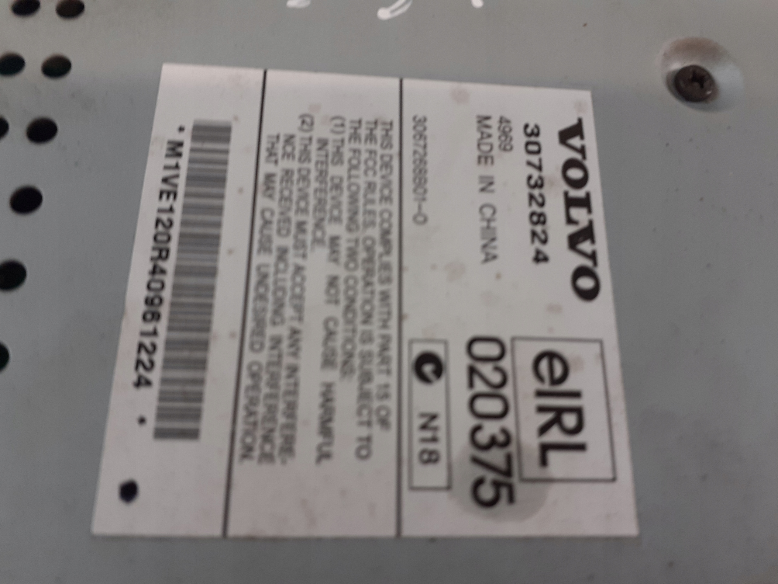 amplifier RADIA VOLVO S40 II 30732824