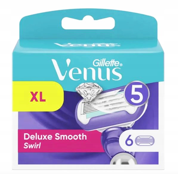 Oryginalne Wkłady Do Maszynki Gillette Venus Deluxe Smooth Swirl 6 sztuk