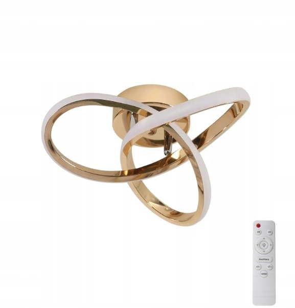 Závěsné Stropní Svítidlo Led Lustr Zlatá Moderní Do Obývacího Pokoje 25 CM S Dálkový Ovladač