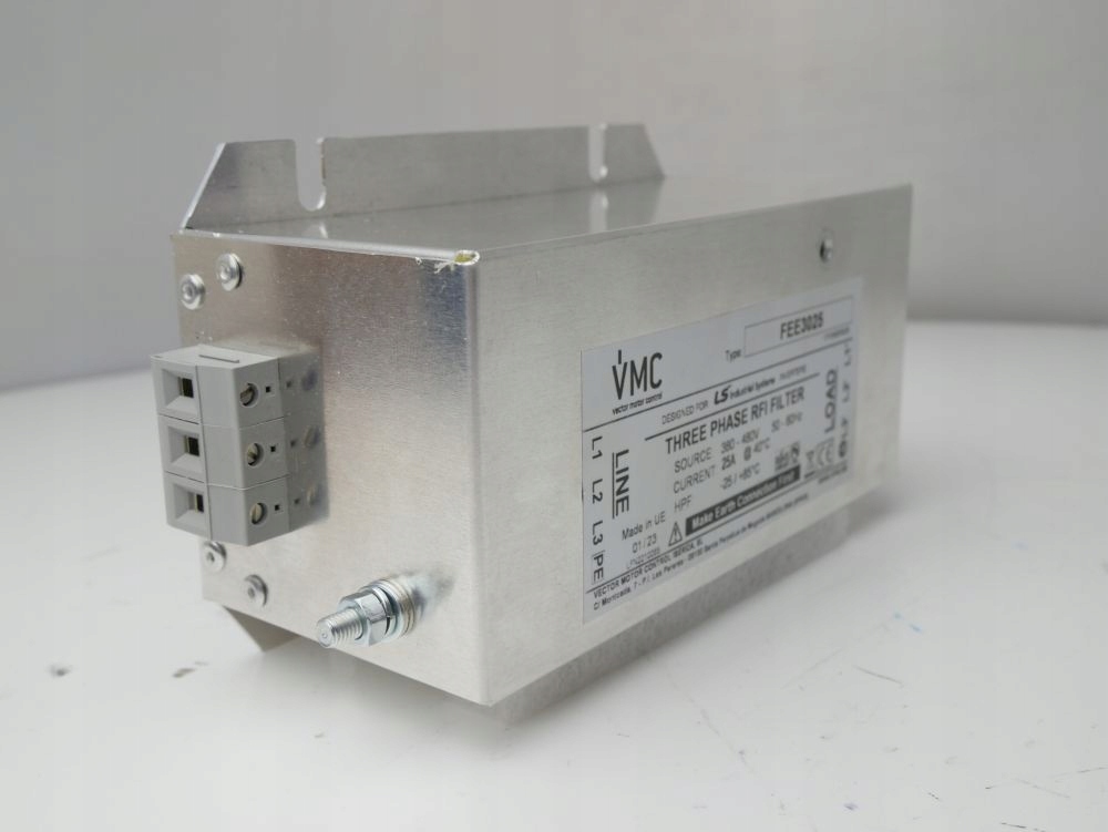 Filtr sieciowy przeciwzakłóceniowy RFI FEE3025 3F 25A kl.A 11kW Marka VMC