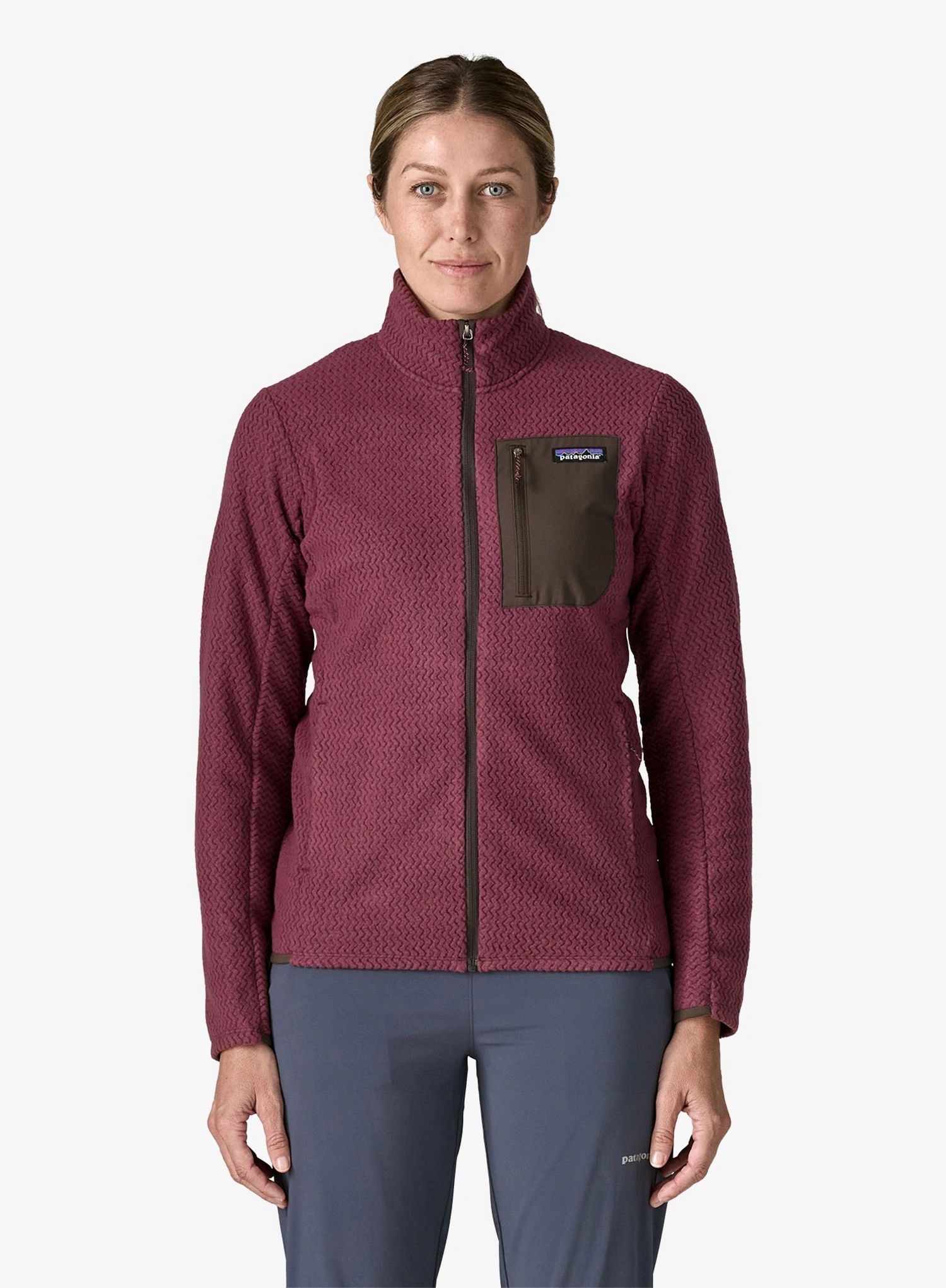 Bluza polarowa damska Patagonia R1 Air Jacket berry fig S