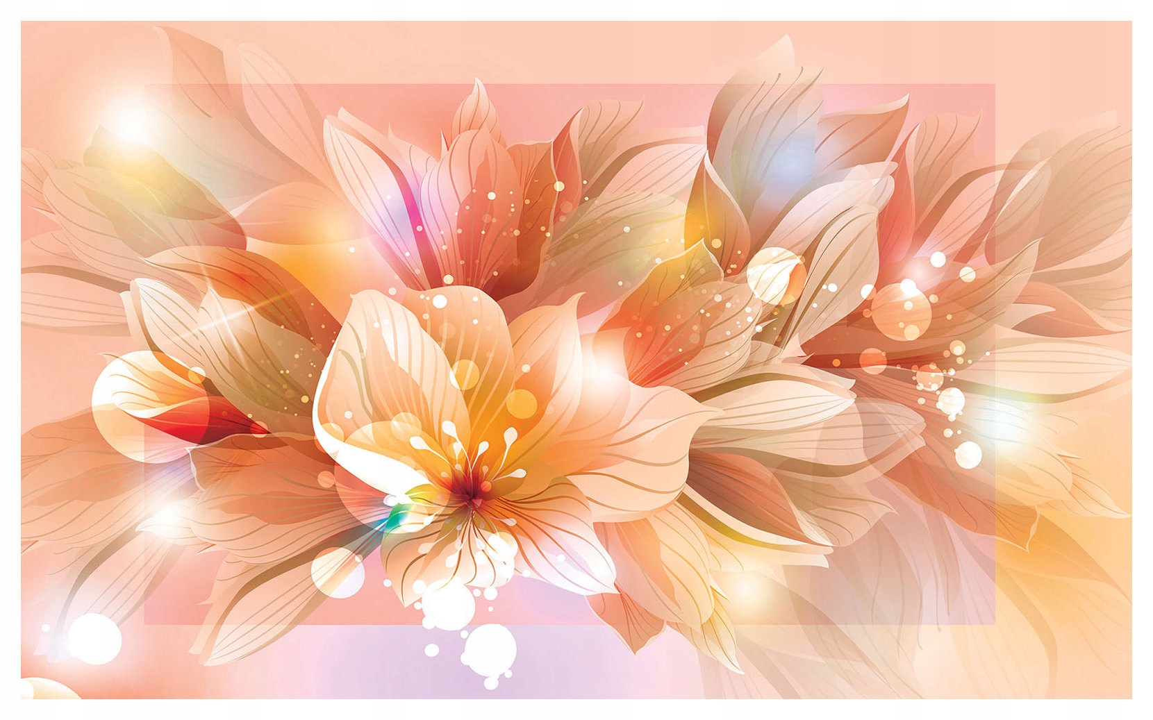 Fototapeta Pastelové květiny Abstrakce Elegance do obývacího pokoje 350x250 lepidlo