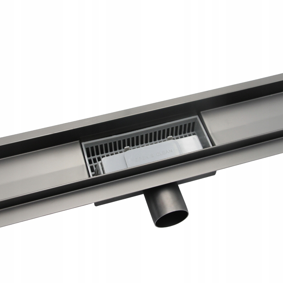 ODPŁYW LINIOWY POPIELATY SZARY GRAY - 2w1 90 CM GŁĘBOKI OSADNIK Długość 90 cm